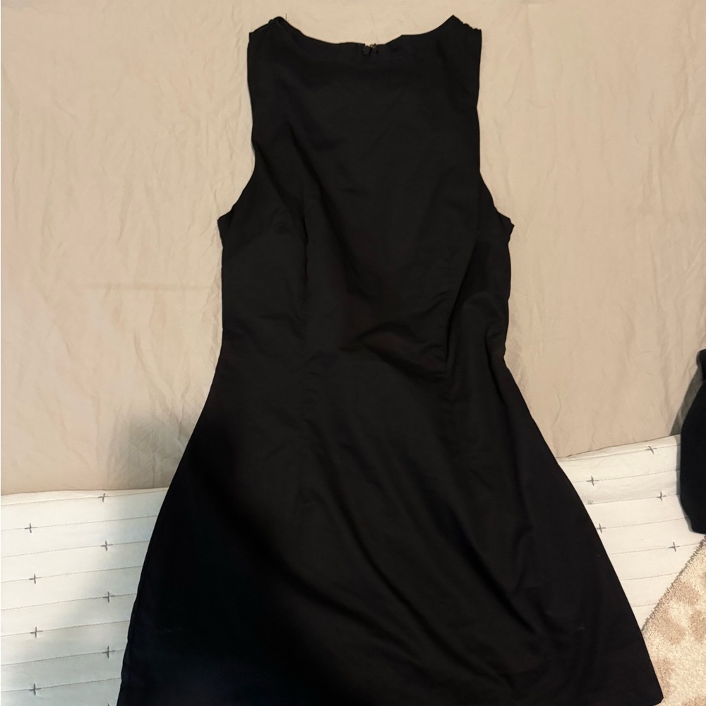 Princess Polly Black Asymmetrical Wrap Mini Dress